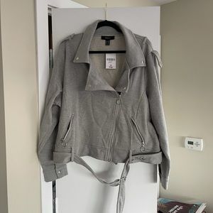 F21 NWT gray moto jacket